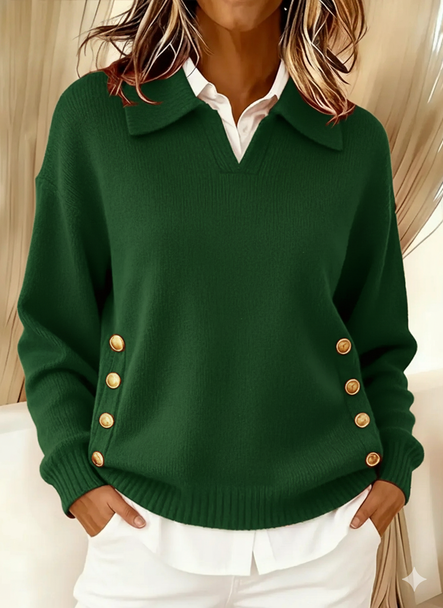 Vicenta | Pull avec Col Col Polo et Boutons