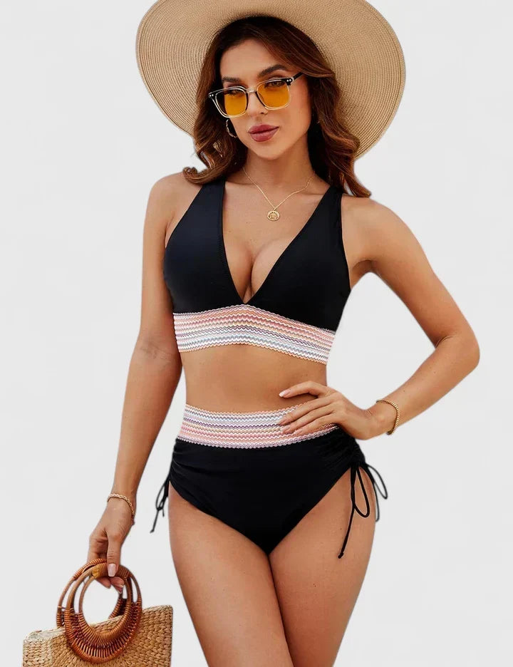 Énora | Ensemble de Bikini Élevé Élégant