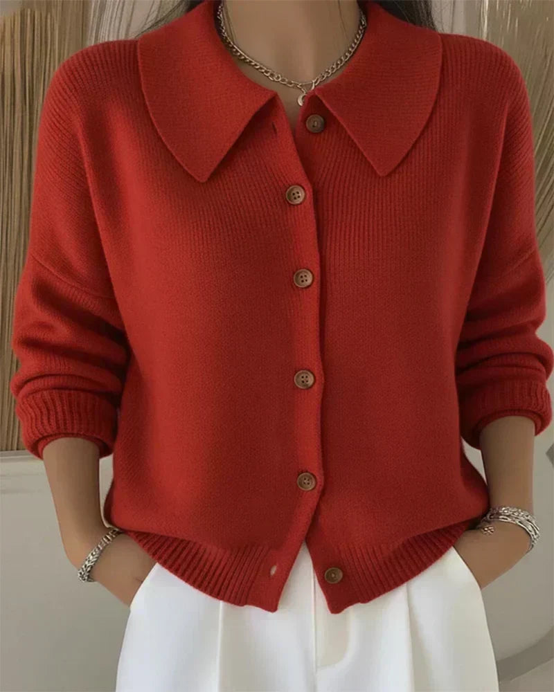 Vega | Veste en Maille avec Col de Chemise