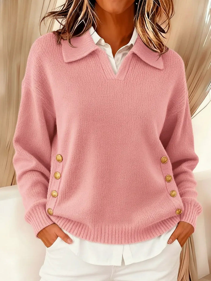 Vicenta | Pull avec Col Col Polo et Boutons