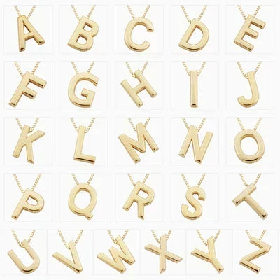 Collier initial en lettres d&