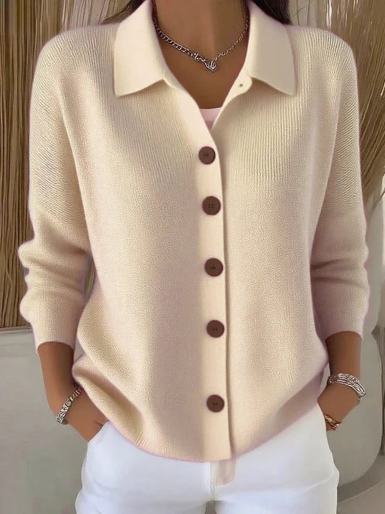 Josefina | Manteau en Tricot avec Col et Boutons