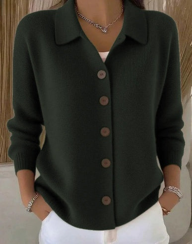 Josefina | Manteau en Tricot avec Col et Boutons