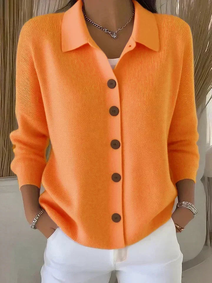 Josefina | Manteau en Tricot avec Col et Boutons