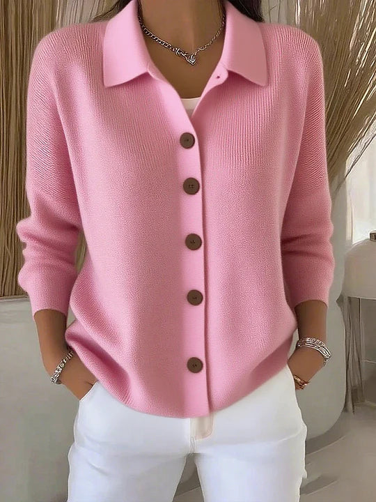 Josefina | Manteau en Tricot avec Col et Boutons