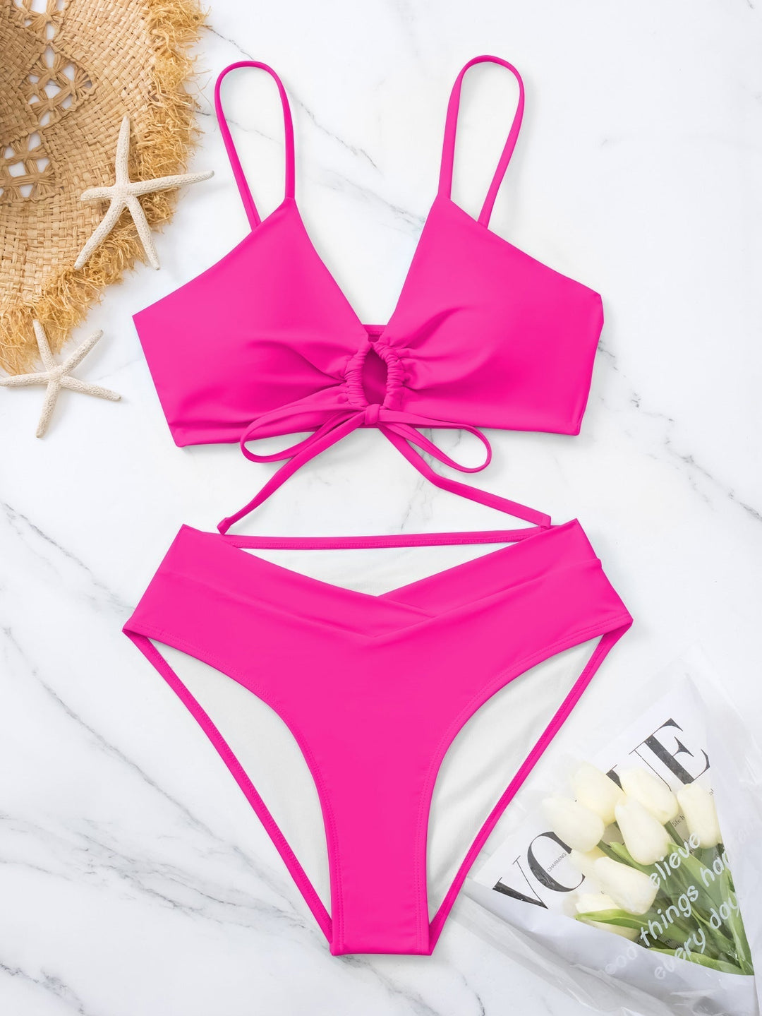 Clotilde | Ensemble de Bikini Deux Pièces avec Nœud à l&