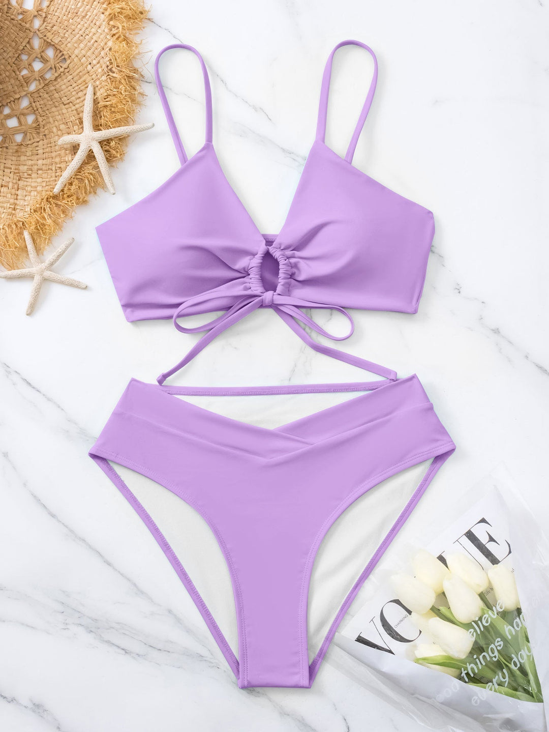 Clotilde | Ensemble de Bikini Deux Pièces avec Nœud à l&