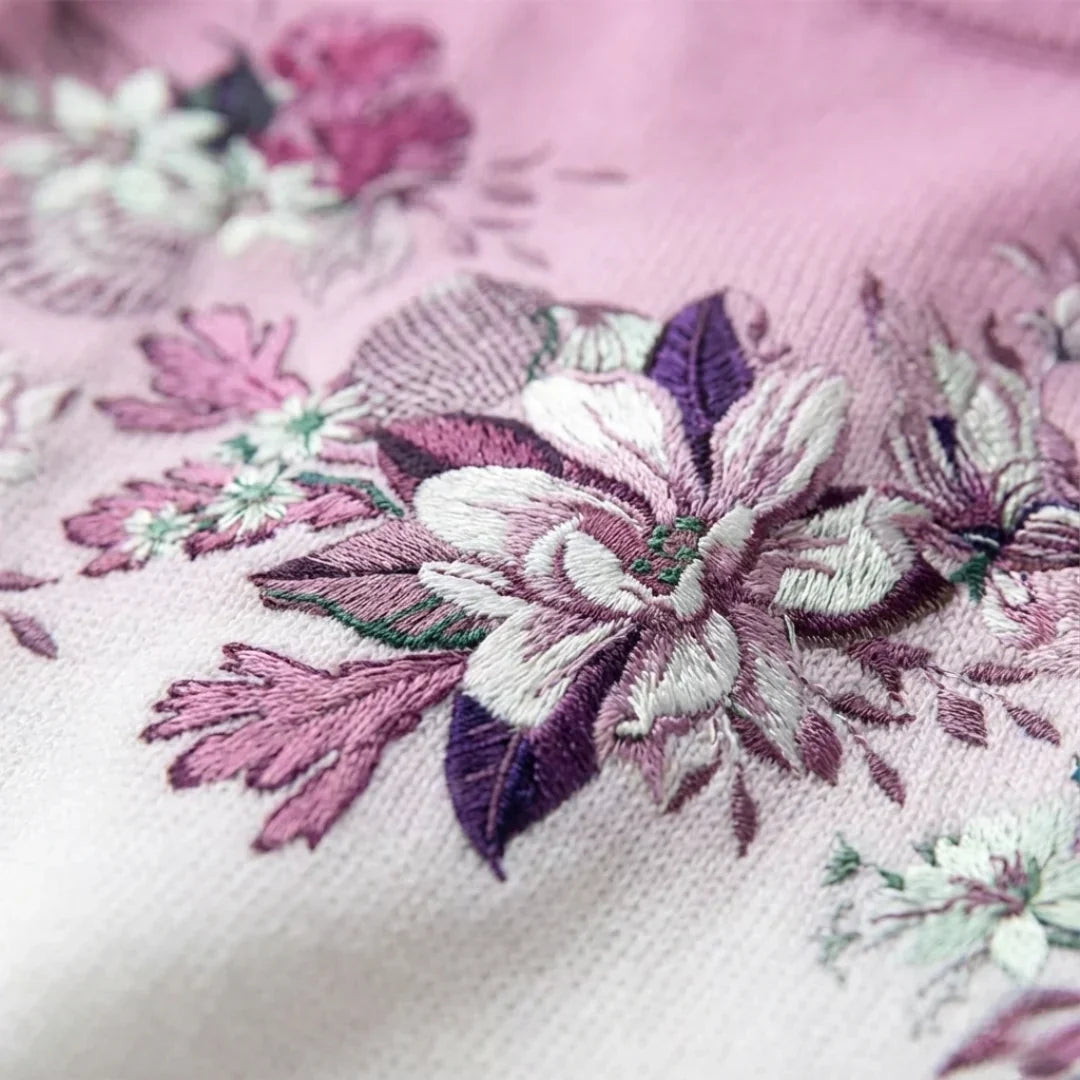 Alba | Pull Floral à Col Montant