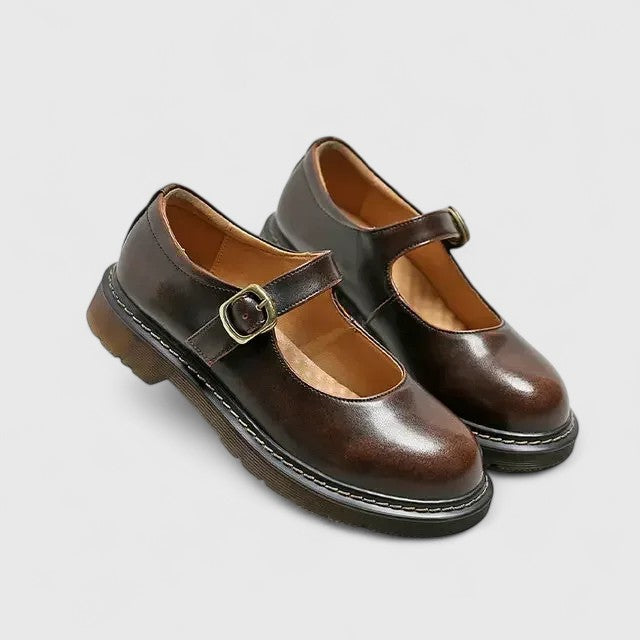 Delphine | Babies Plateforme Cuir Aveline