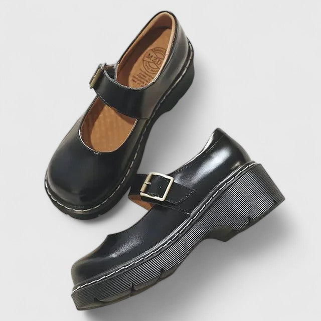 Delphine | Babies Plateforme Cuir Aveline