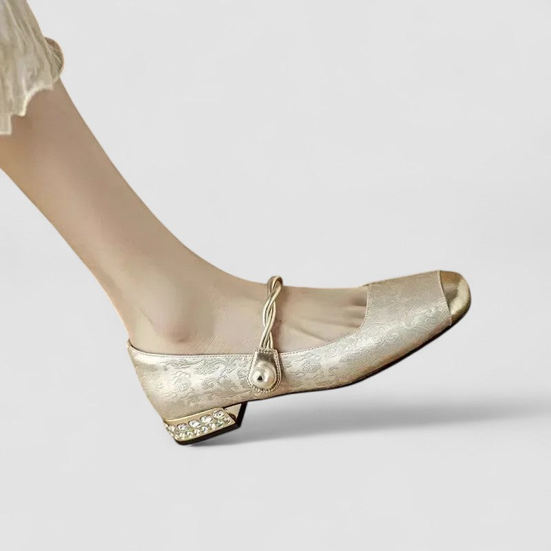 Sylvie | Babies Satinées Talon Bijou Camille