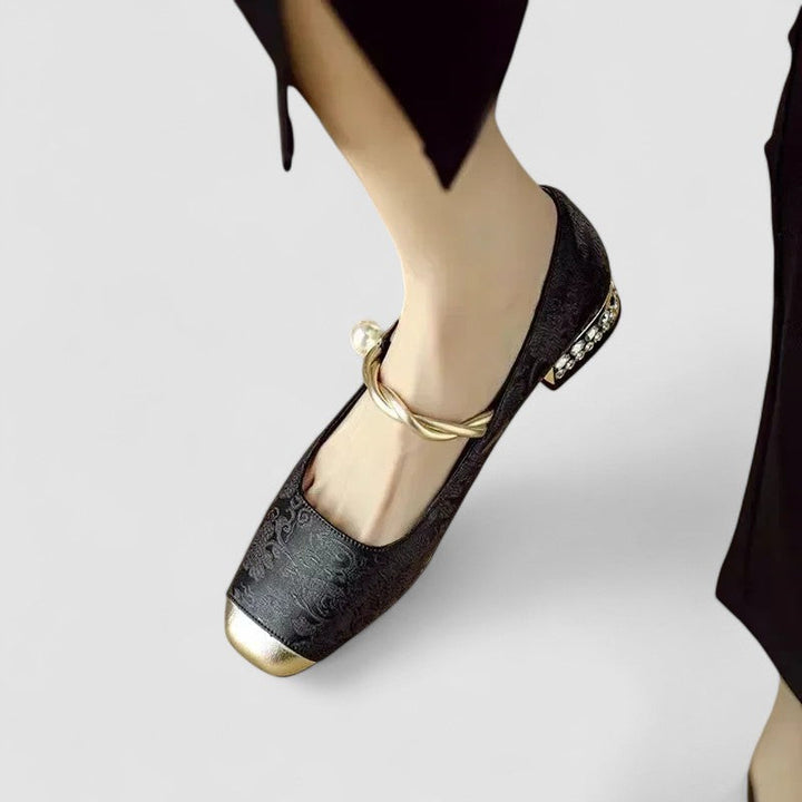 Sylvie | Babies Satinées Talon Bijou Camille