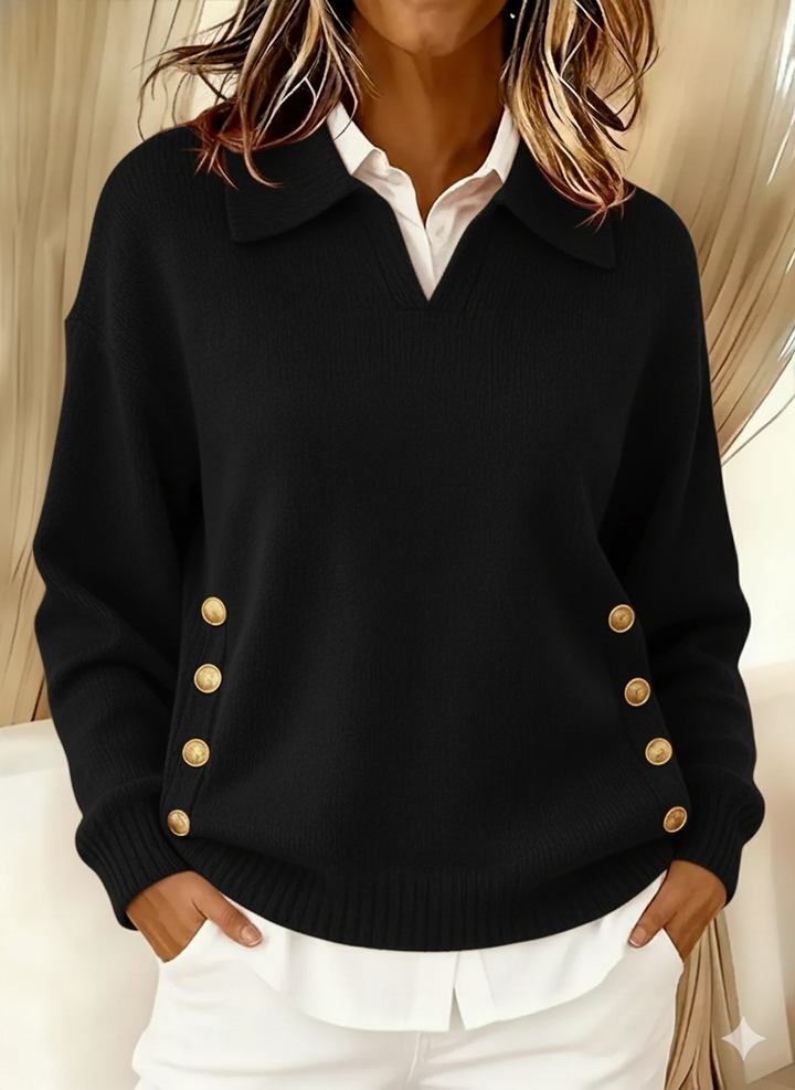 Vicenta | Pull avec Col Col Polo et Boutons