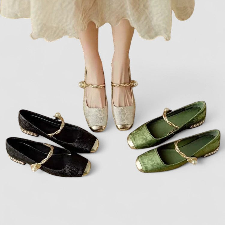 Sylvie | Babies Satinées Talon Bijou Camille