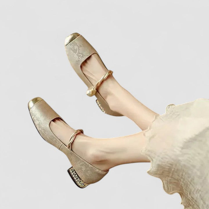 Sylvie | Babies Satinées Talon Bijou Camille